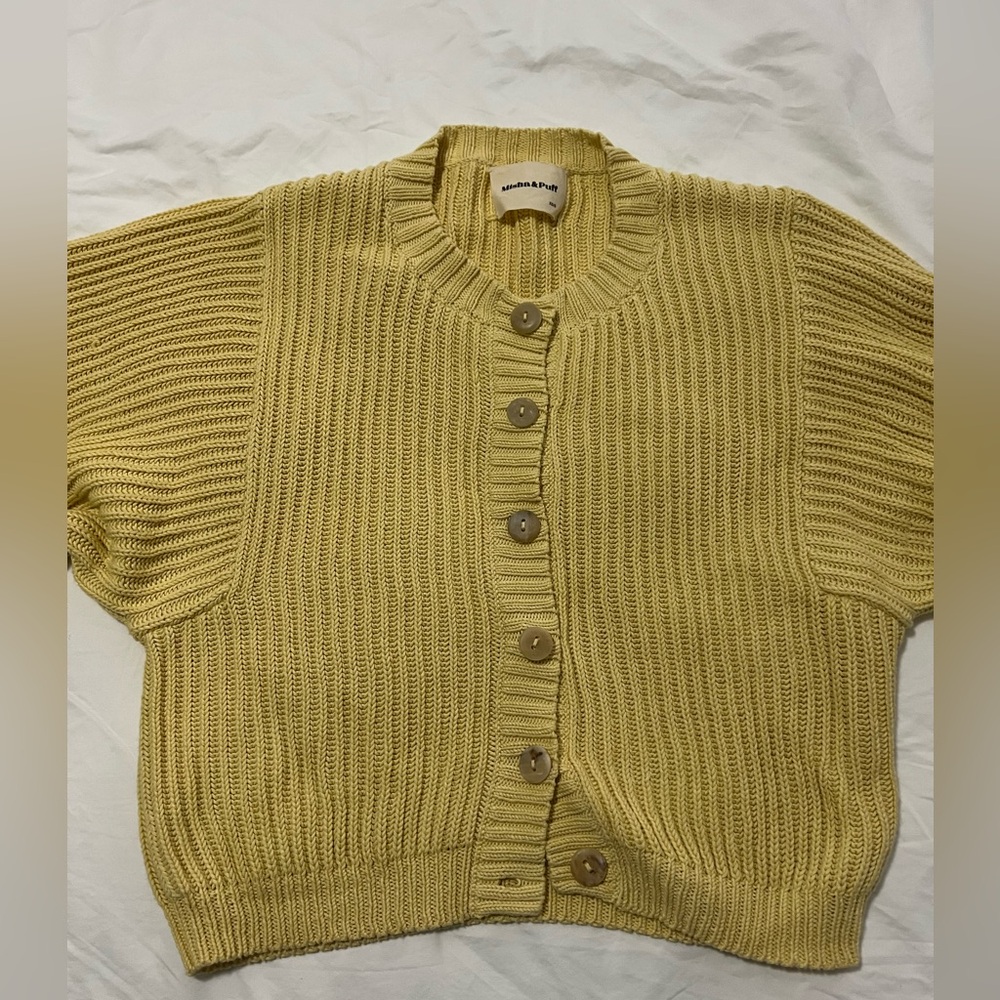 Misha and puff straw fisherman cardigan xs/s